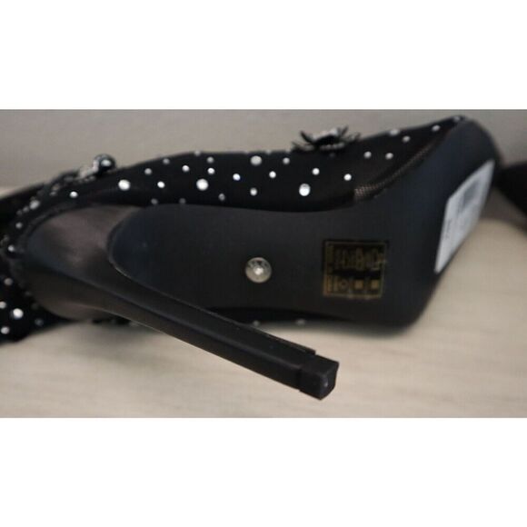 Azalea Wang Women's Sz 7 Black Marlowe Embellished Pointed Toe Bootie - Picture 11 of 13